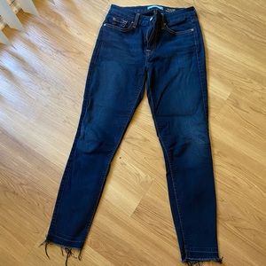 Raw hem seven jeans